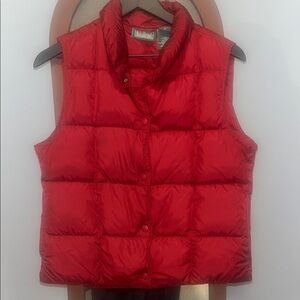 L.L. Bean Vibrant Red Quilted Vest